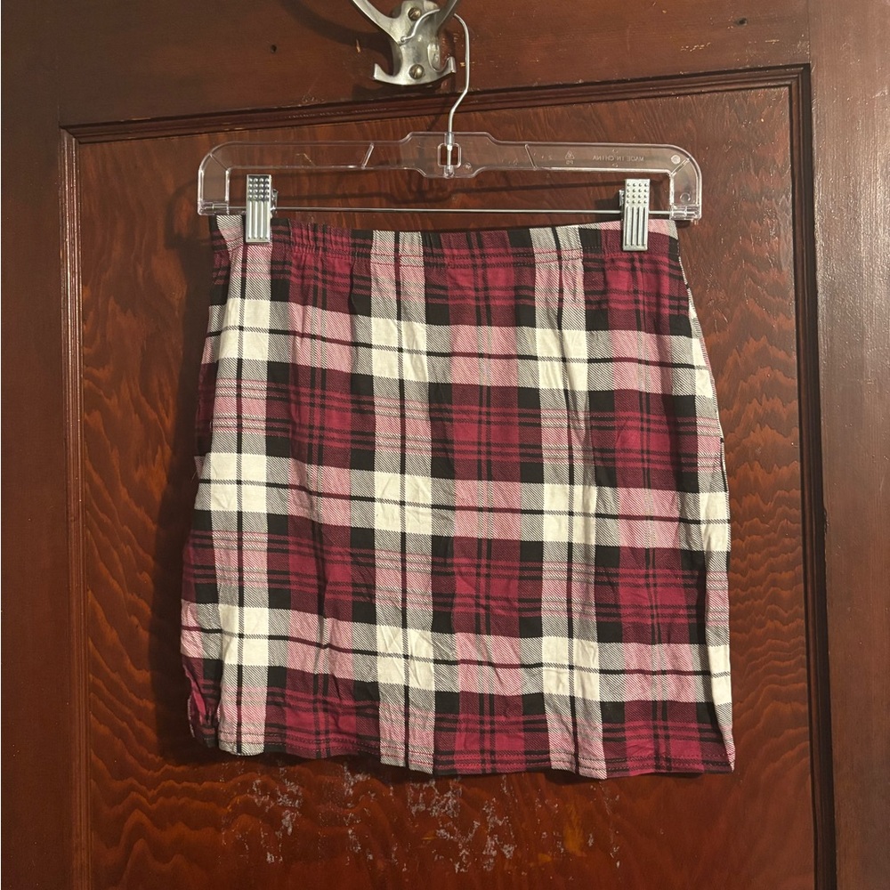 Plaid Red and Black Women's Skirt